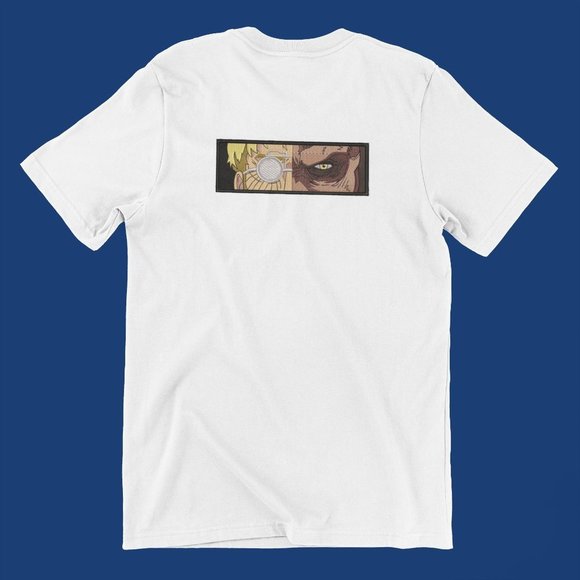 New- White&black Embroidered Zeke Yeager Beast anime box T-shirt - Picture 2 of 3